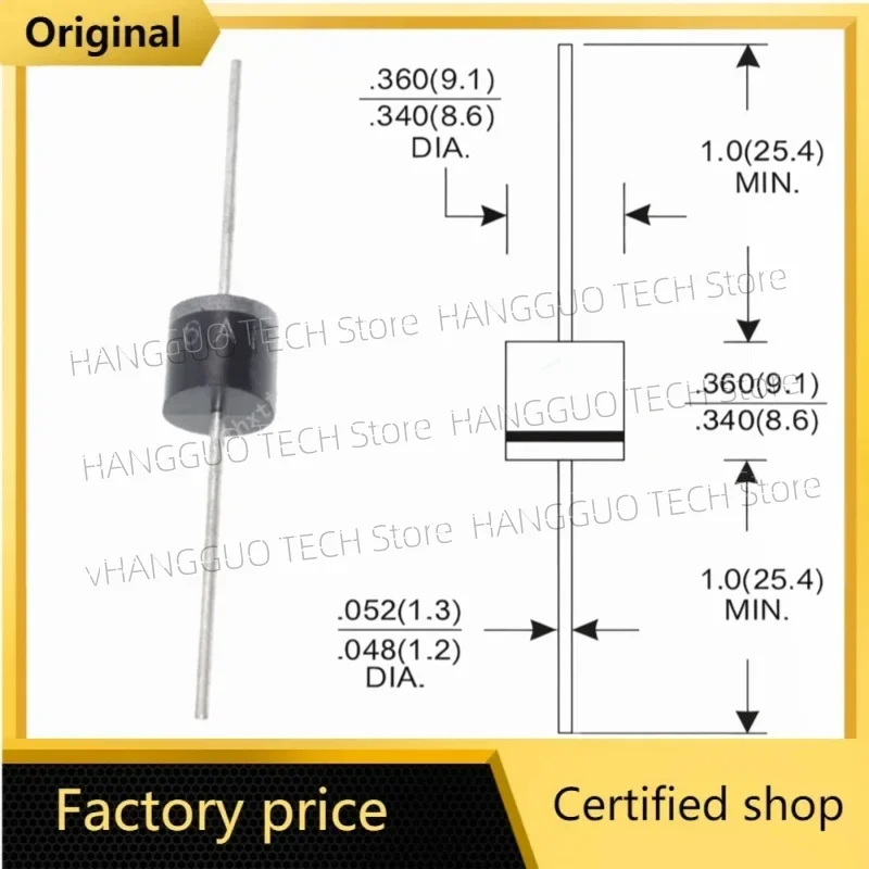 200Pcs/Lot Brand new and original  6A10 6A/1000V 10A10 20A10 10A20 30A10 rectifier diodes DIODE GEN PURP 1KV 6A R6 IC