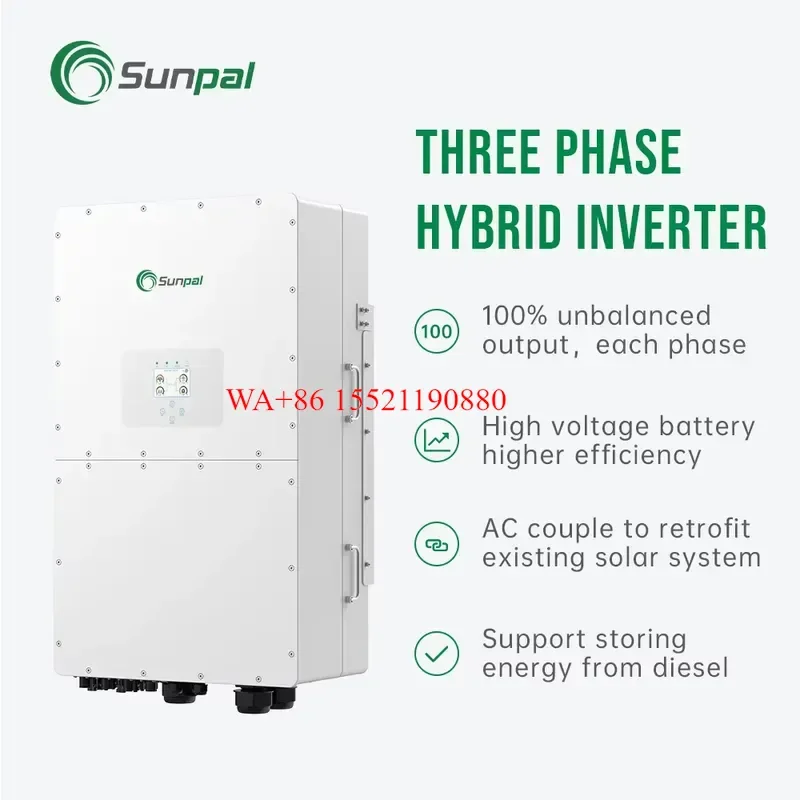 WMWMNU for Sunpal 30KW 50KW Off Grid Solar Power Hybrid System Complete Kit with Energy Storage