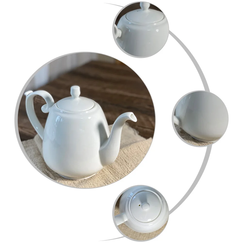 

Large Ceramic Teapot European Design Delicate Household Handheld Teapot Heat Resistant for Home Office Ceramic Tea Kettle
