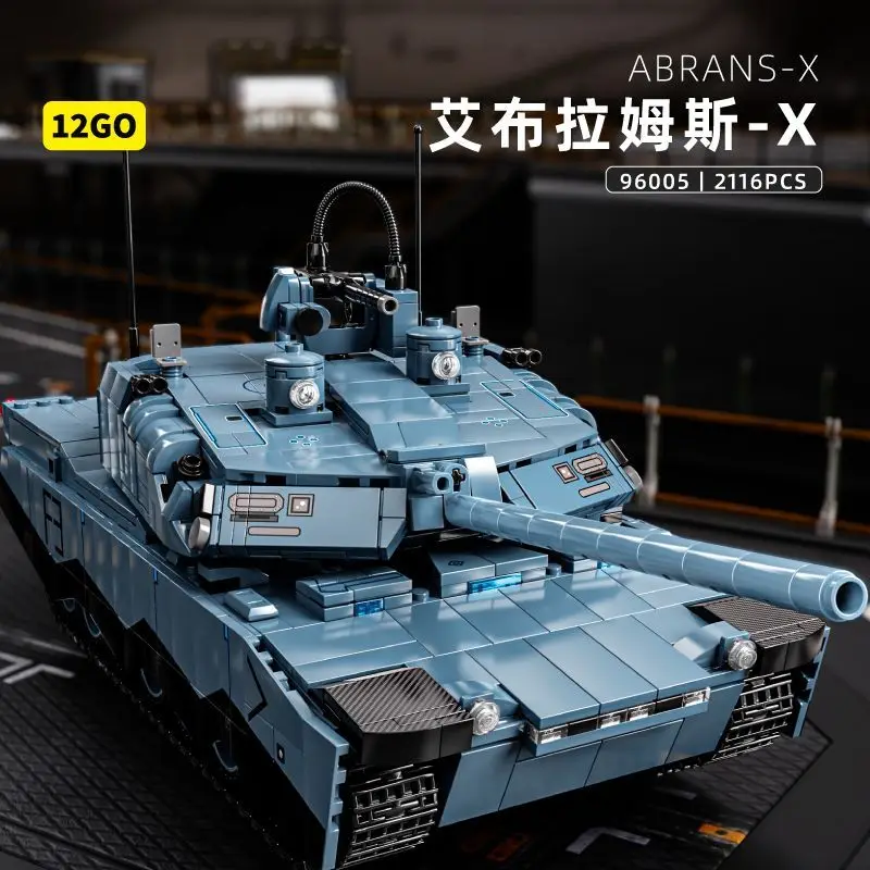 

Конструктор 12GO 96005: Основной боевой танк Abrams X на радиоуправлении, игрушка-подарок