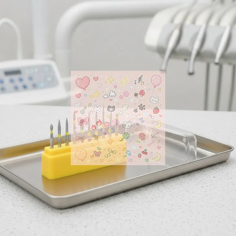 10Pcs Precision Laboratory Diamond Burs FG 1.6mm Shank Extra Fine Yellow Ring Polishing Set For Detailed Laboratory Finishing