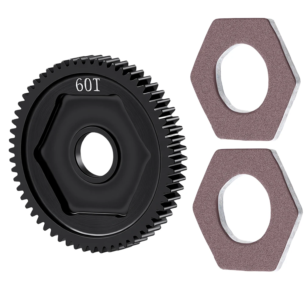YEAHRUN Steel Spur Gear 60T 0.5M Motor Transmission Gears for 1/18 Lo-si Mini-T, 1/16 Mini-B Upgrade Parts