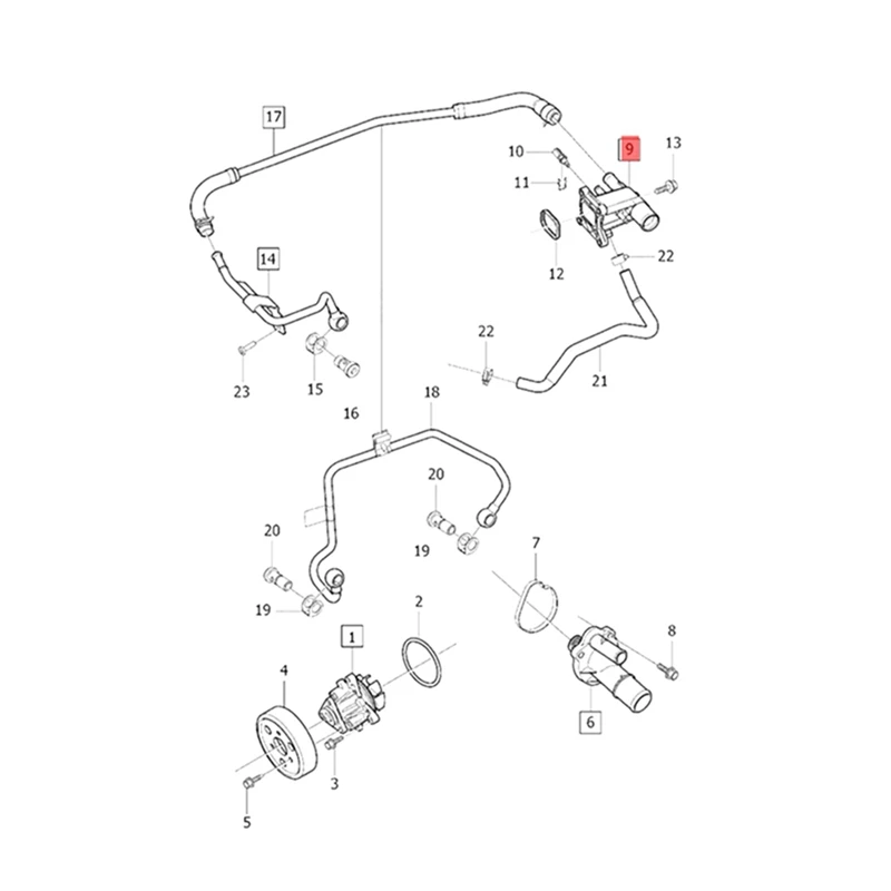 Conjunto do alojamento do termostato do adaptador do motor, 31316348 31422105, para VOLVO S60 V60 XC60 S80L