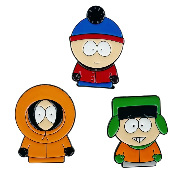 

South Park Alloy Brooch Cartoon Anime Peripheral Badge Creative Personality Trend Jewelry Y2k Fashion Toys Anime Cartoon Frind