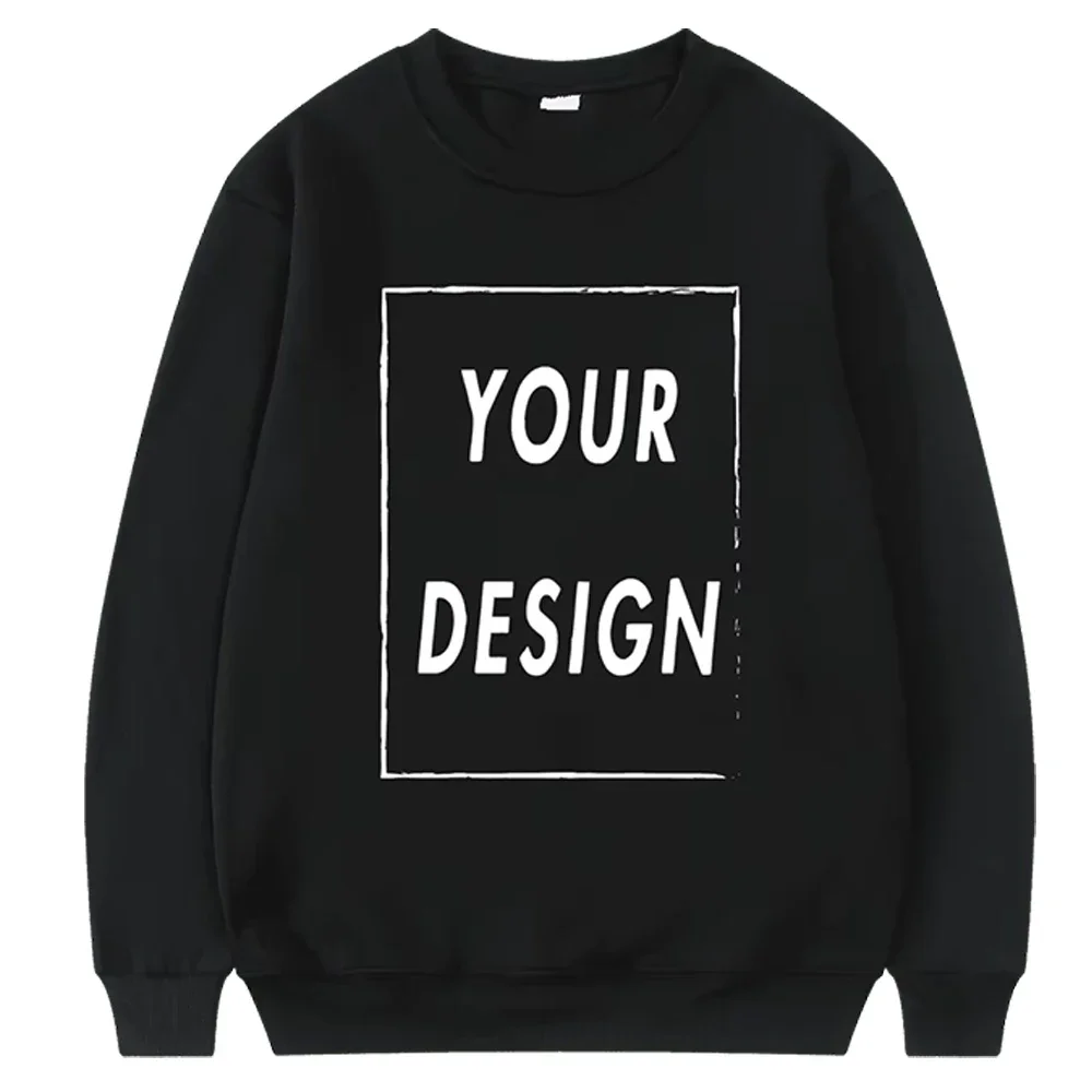 DIY Personalized Customize Sweatshirts Men Casual Street Tops Classic Daily Team Workwear Fleece Comfy HoodiesLoose Pullovers