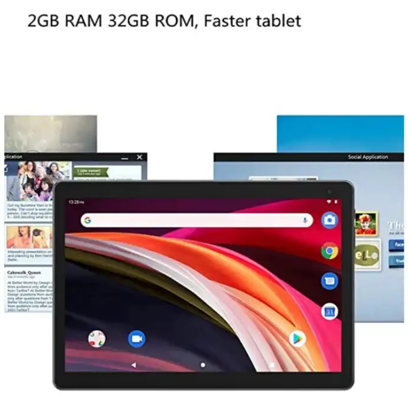 Imagem -03 - Android 9.0 Tablet pc 2gb de Ram 32gb Rom 10.1 Polegada Sc7731 Quad Core Bluetooth Wifi Câmera Dupla 1280x800 Ips Hot Vendas