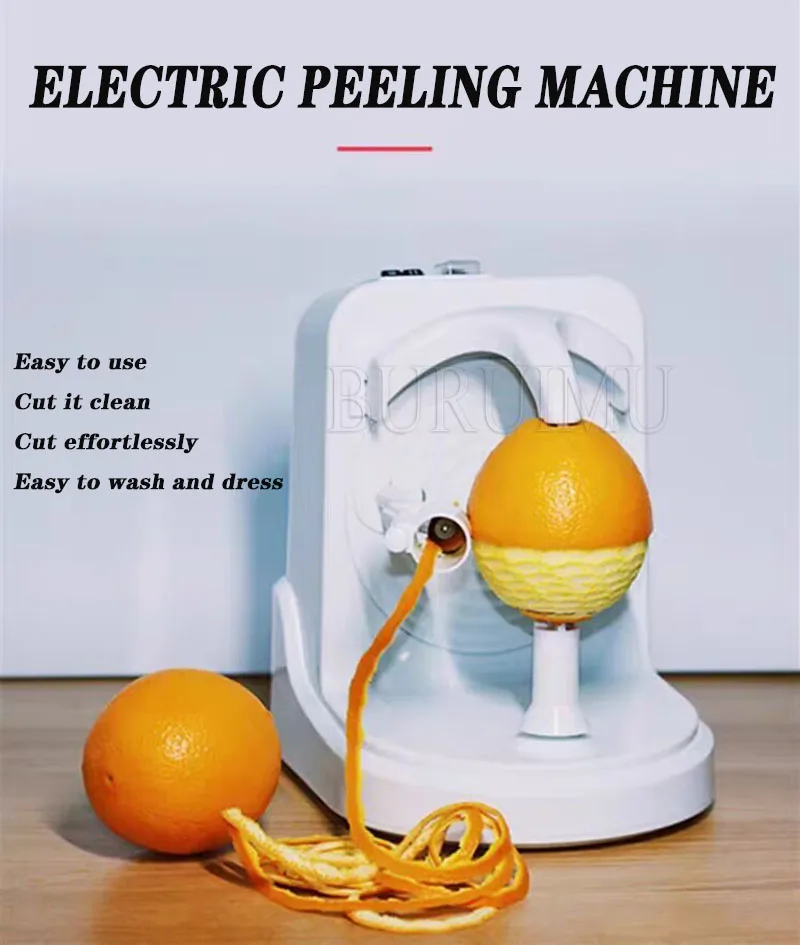 Commercial Electric Fruit Peeler Stainless Steel Lemon A-pple Pear Orange Removing Peeling Machine