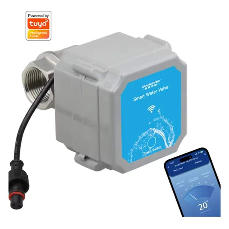 B29C-Tuya Wifi Intelligent Water Ball Valve Shut Close Rate 0% To 100% Garden Smart Life Faucet Automation Voice Control,DN20