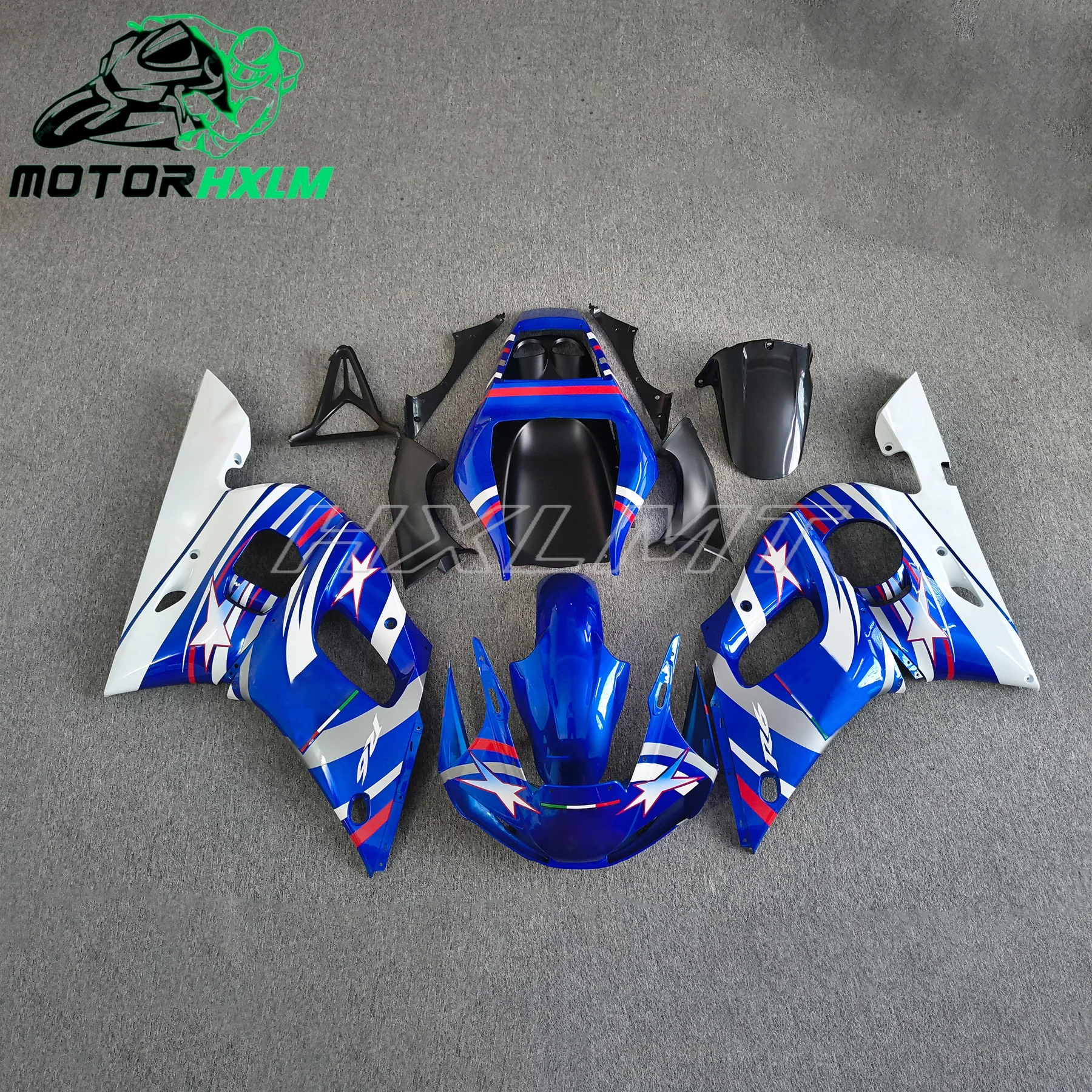 New ABS hot Fairings Kit Fit For YAMAHA YZFR6 1998 1999 2000 2001 2002 YZF R6 98 99 01 02 Bright Blue White Bodywork Set