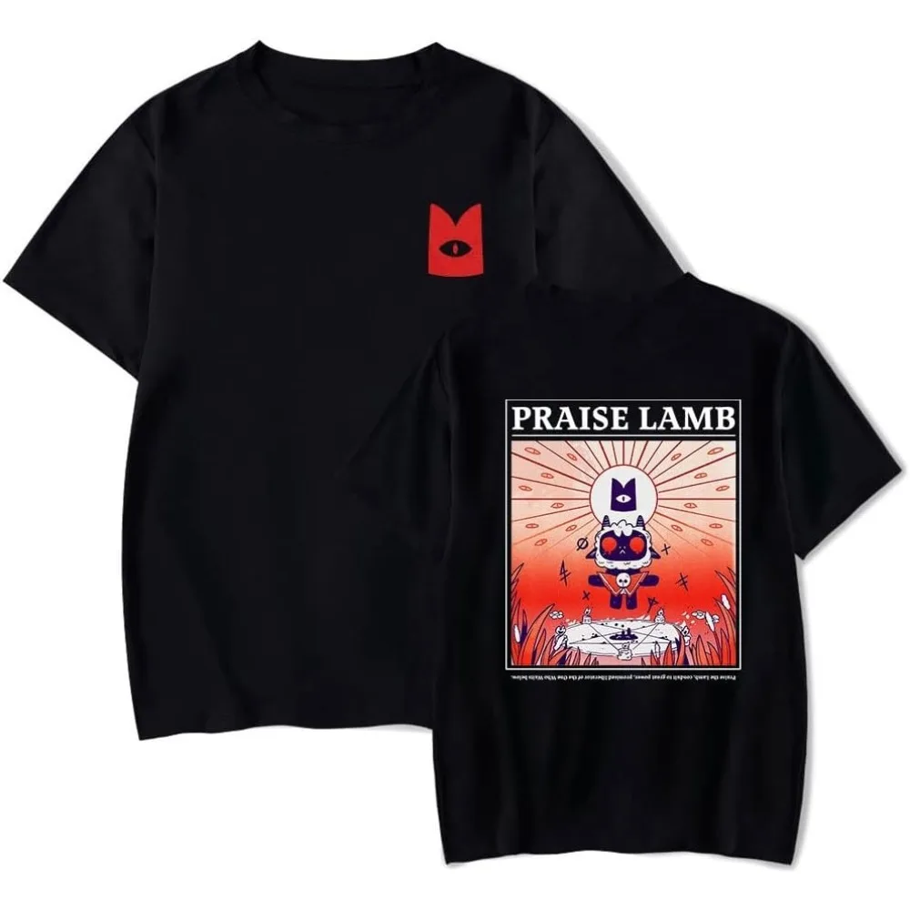 Cult of The Lamb Creative Double Sided Printing T-Shirt Game Enthusiast Men Women Universal Fashion Casual Crewneck Tee Tops