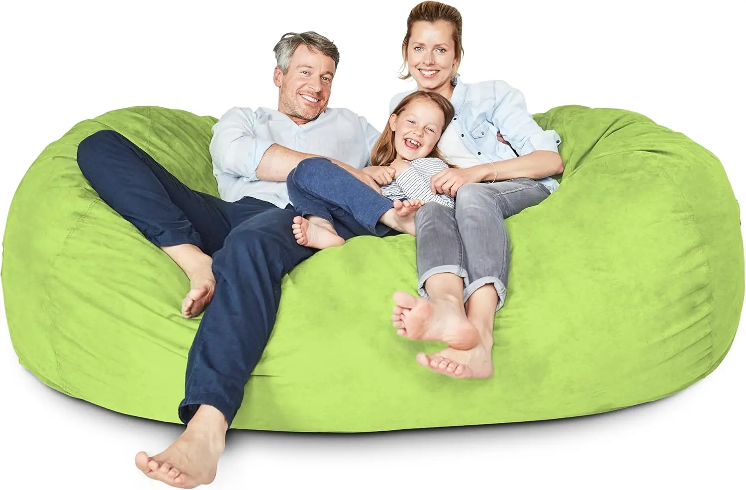 

Luxurious Giant 7ft Bean Bag Chair with Microsuede Cover - Ultra Soft, Foam Filling, Washable XXL Bean Bag Sofa for Kids