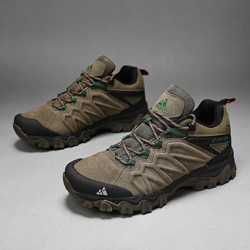 أحذية جلدية للجري للرجال في الهواء الطلق، أحذية رياضية تكتيكية متينة للمشي لمسافات طويلة والمشي والصيد #6