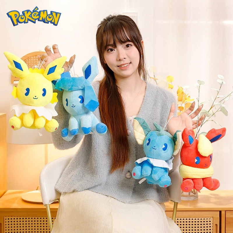 

16-25CM Pokémon Eevee Plushie Cartoon Anime Kawaii Peluche Comfortable Soft Doll Ornaments Accessories Children Toy Holiday Gift