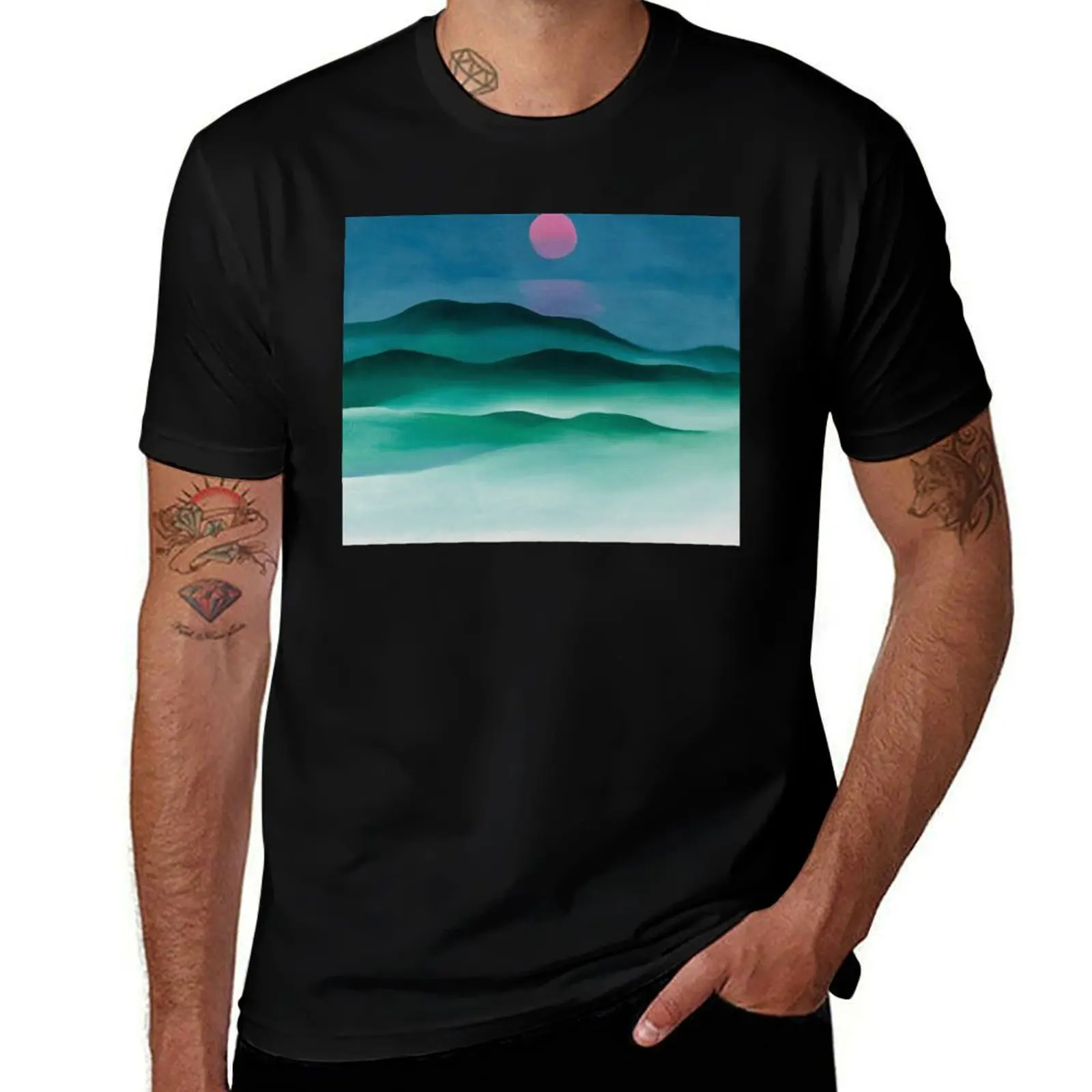 Pink Moon over Water (1924) by Georgia O'Keeffe Pink Moon over Water Georgia okeefe paintings, Georgia o keeffe painting T-Shirt