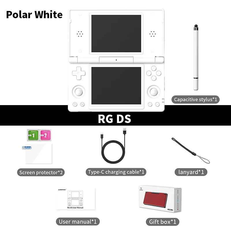 Anbernic RG DS携帯ゲーム機 4インチIPSデュアルスクリーンAndroid