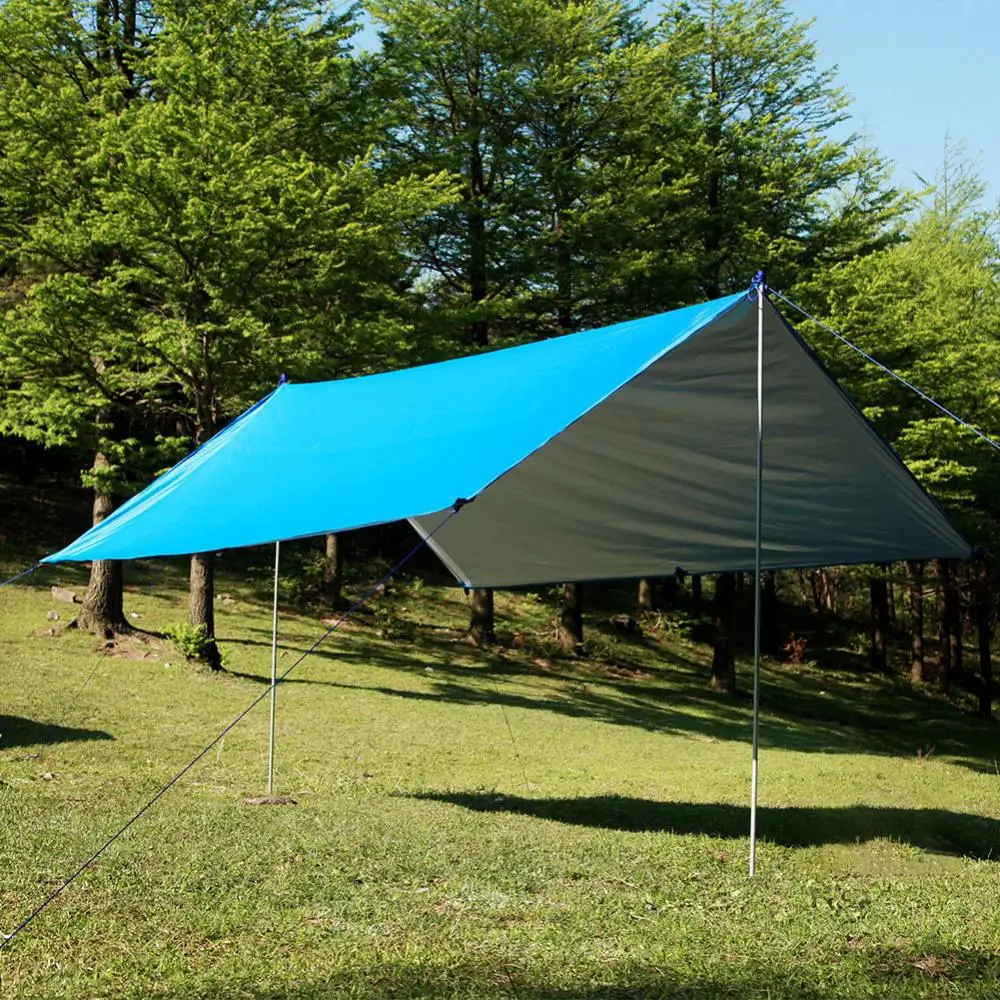 3x3m Awning Waterproof Tarp Tent Shade Ultralight Garden Canopy Sunshade Outdoor Camping Hammock Tourist Beach Sun Shelter