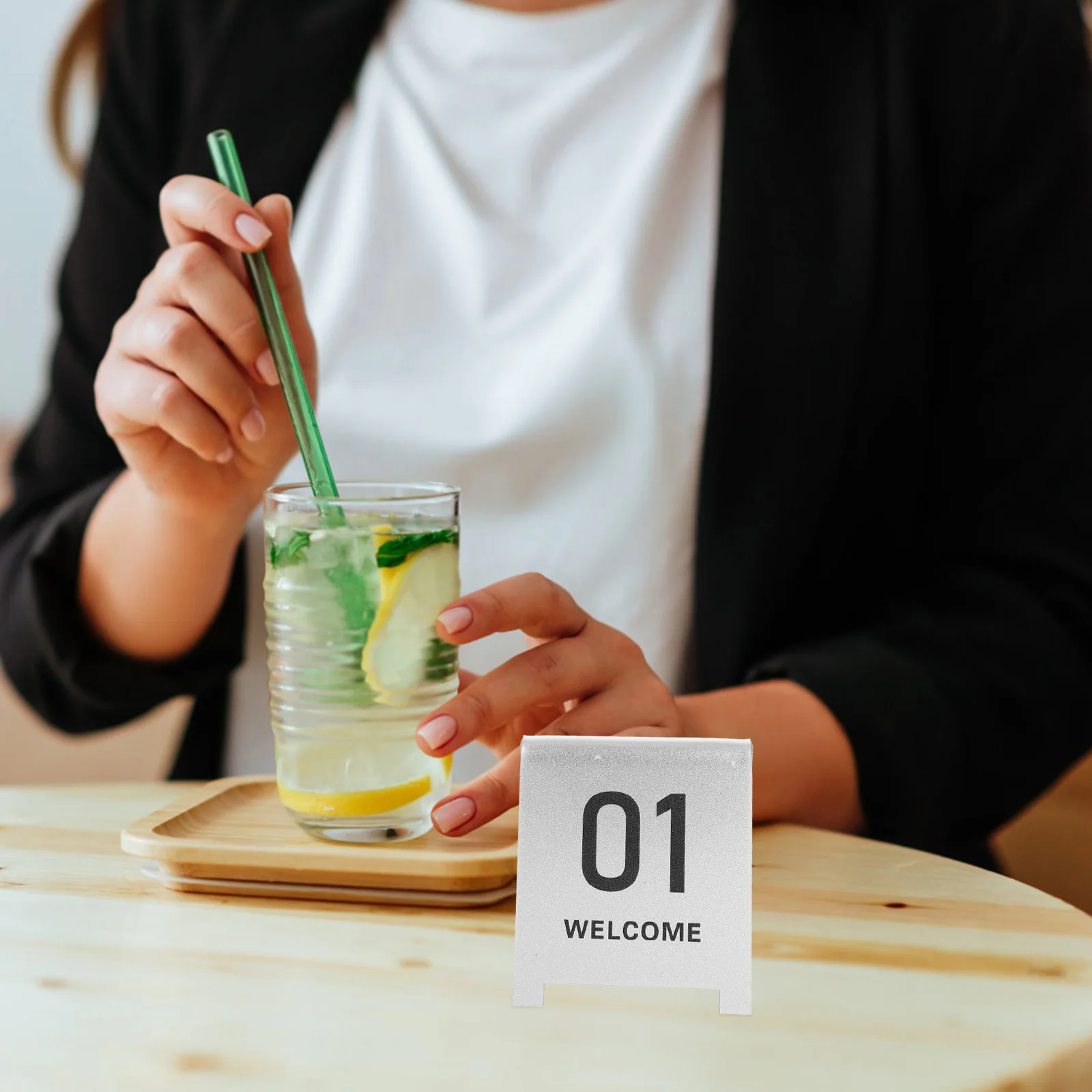 

10 шт. акриловые маркеры для номеров стола, многоразовые двусторонние стильные палатки, многоцелевые таблички для ресторана, маркеры для сцены