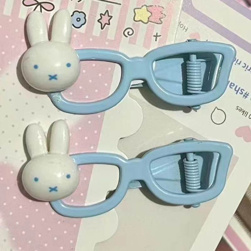 Cartoon Kawaii Miffy Glasses Hairpin Hair Accessories Bangs New Style Fashion Simple Sugar Fruit Practical Creativity Good Looks