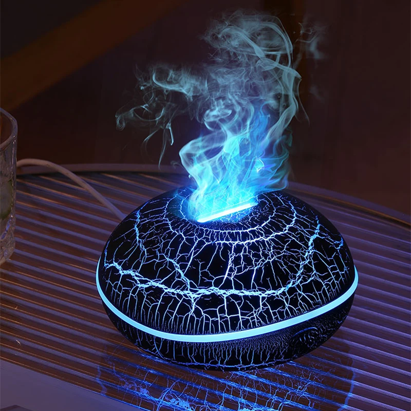 

Intelligent Ultrasonic Professional Electric Fire Crack Volcanic Aroma 360 Air Humidifier Flame Essential Oil Aroma Diffuser