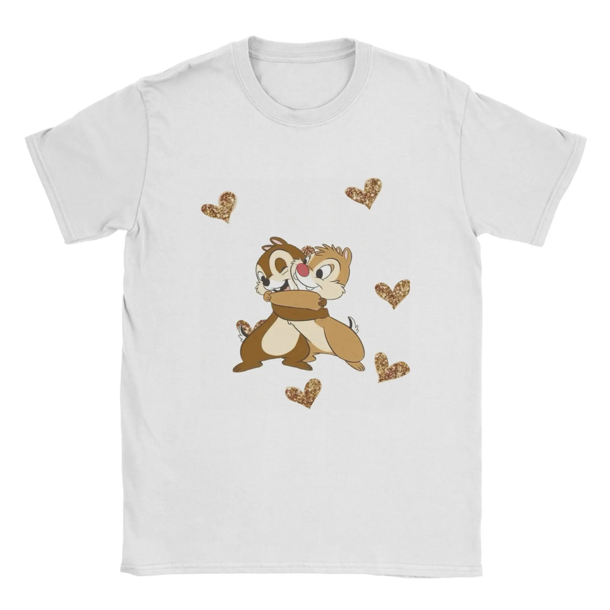 

Chips 'n' Dales T-Shirts for Men Novelty Cotton Tee Shirt O Neck Short Sleeve T Shirts Printed Clothes