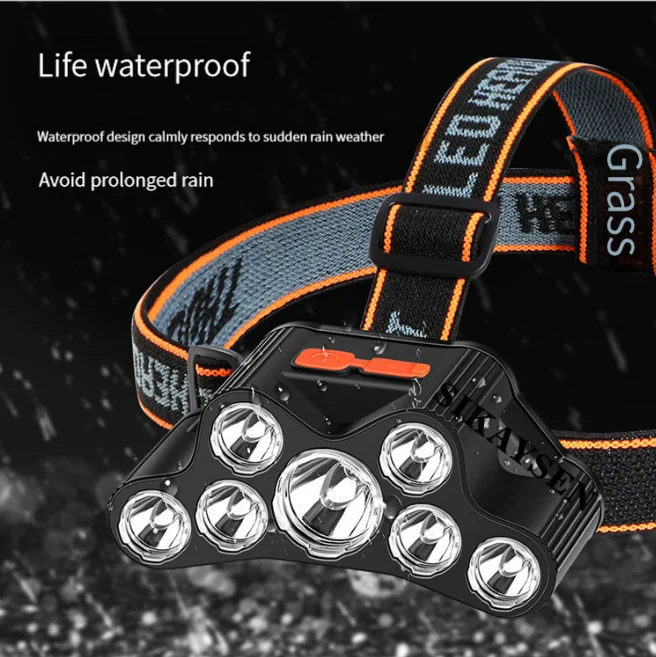 

USB Rechargeable Led Headlight Super Bright 5 Working Modes Headlamp Waterproof Head-Mounted Flashlight for Night Fishing Hiking