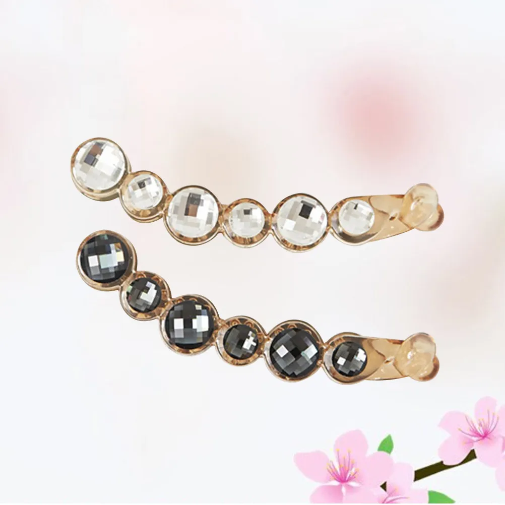 

2 шт. большие заколки-бананы с крупными стразами для причесок, сильные зажимы для хвоста, белые, серые, простые, для пляжа