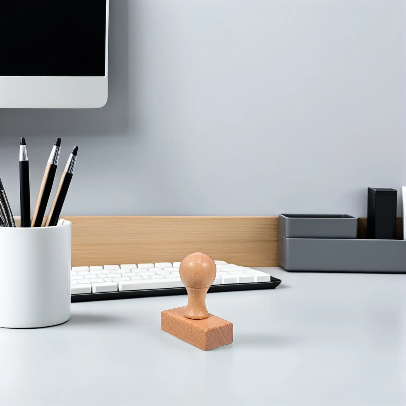 

2Pcs Blank Wooden Seal Mount Stamp Handle for DIY Crafting Kids Art Activities Beechwood Round Stamp Blanks for Card Making