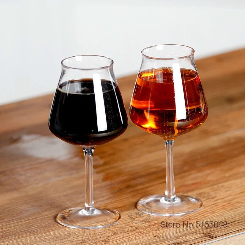 Professional Craft Beer Glass Cool Brewing Crystal Tulip Goblet IPA Special Recommend Stout Black Dark Beer Mug Wine Cup