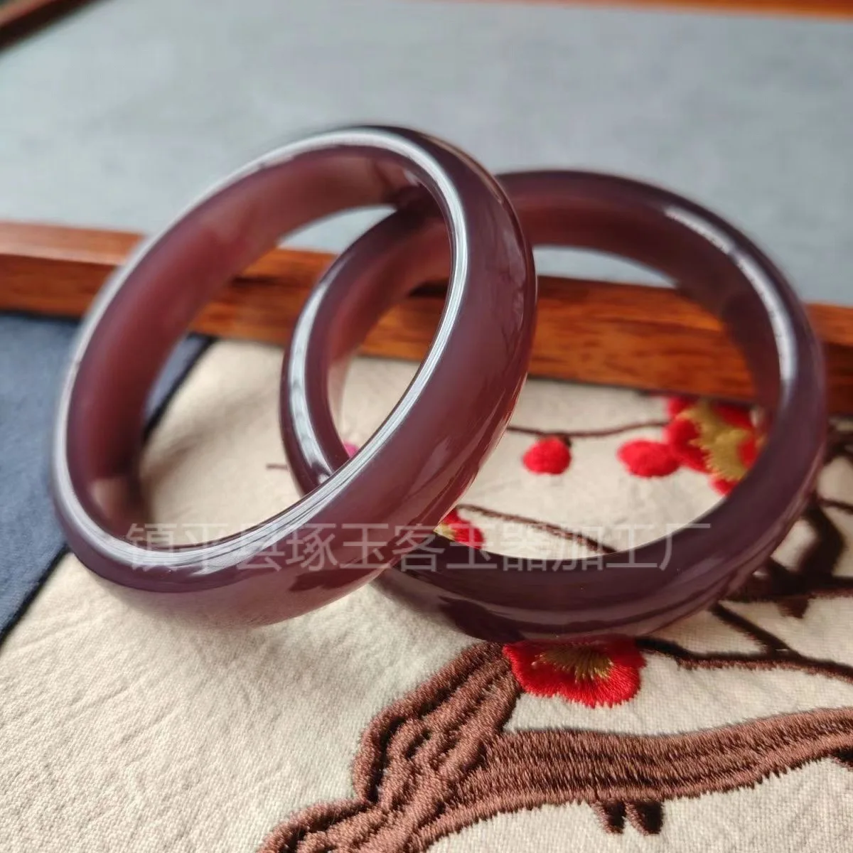 أصيلة الجليد شفافة الأرجواني العقيق الطبيعي الإمبراطور قناع خارجي تقليد اليشم مارو سوار الموضة كهدية لكبار السن #4