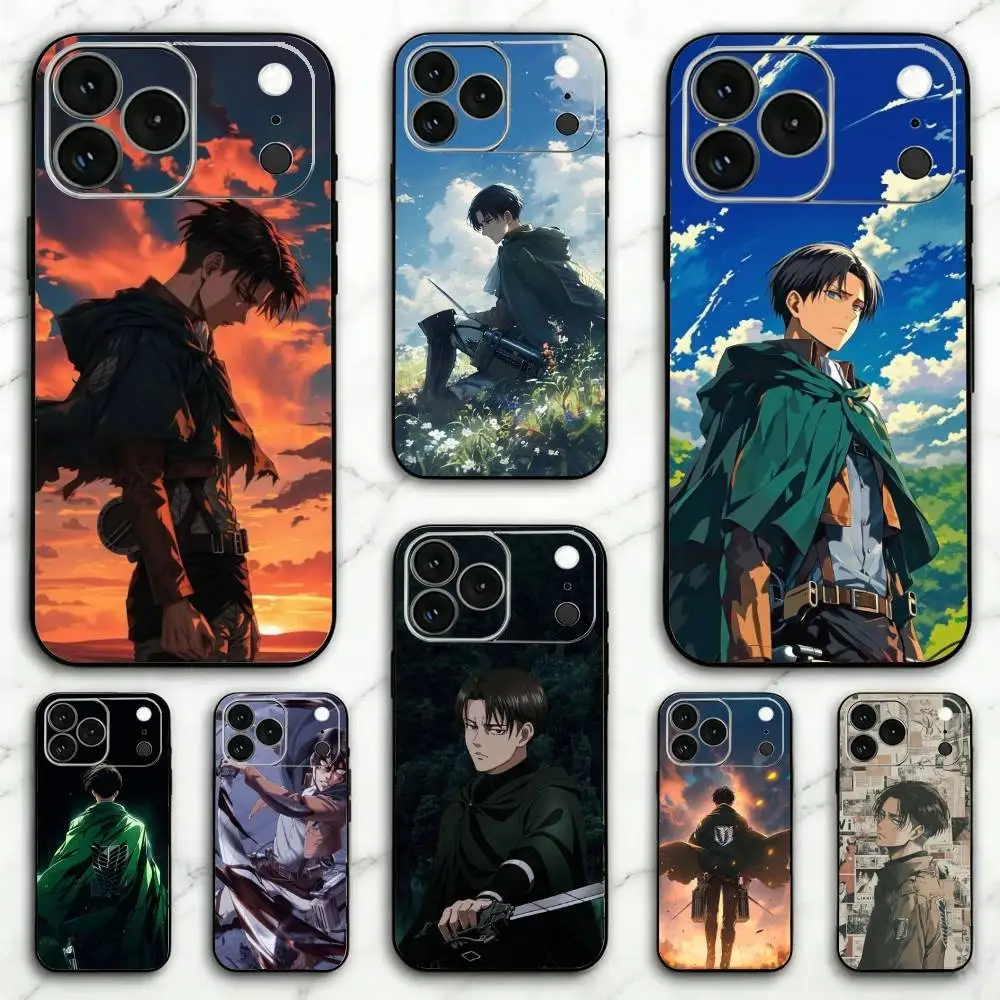 

Levi Ackerman Attack On Titan Phone Case Silicone Soft For IPhone 17 16 15 14 13 12 11 X XR Plus Pro Max Plus