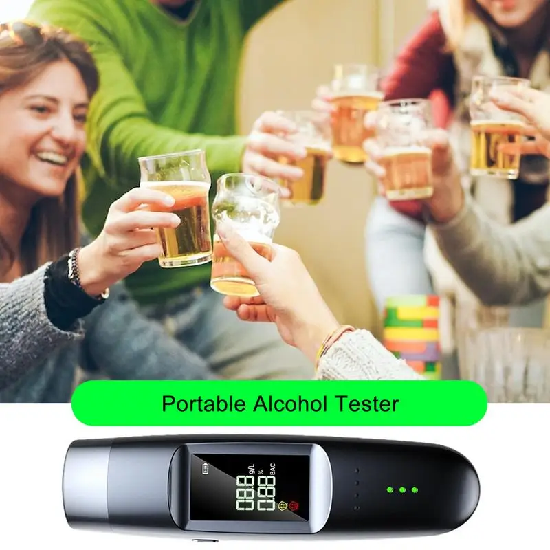 Alcohol Breathalyzer High Accuracy Personal Breathalyzers Alcohol Detector LED Display Voice Broadcast And Breath Alcohol Tester