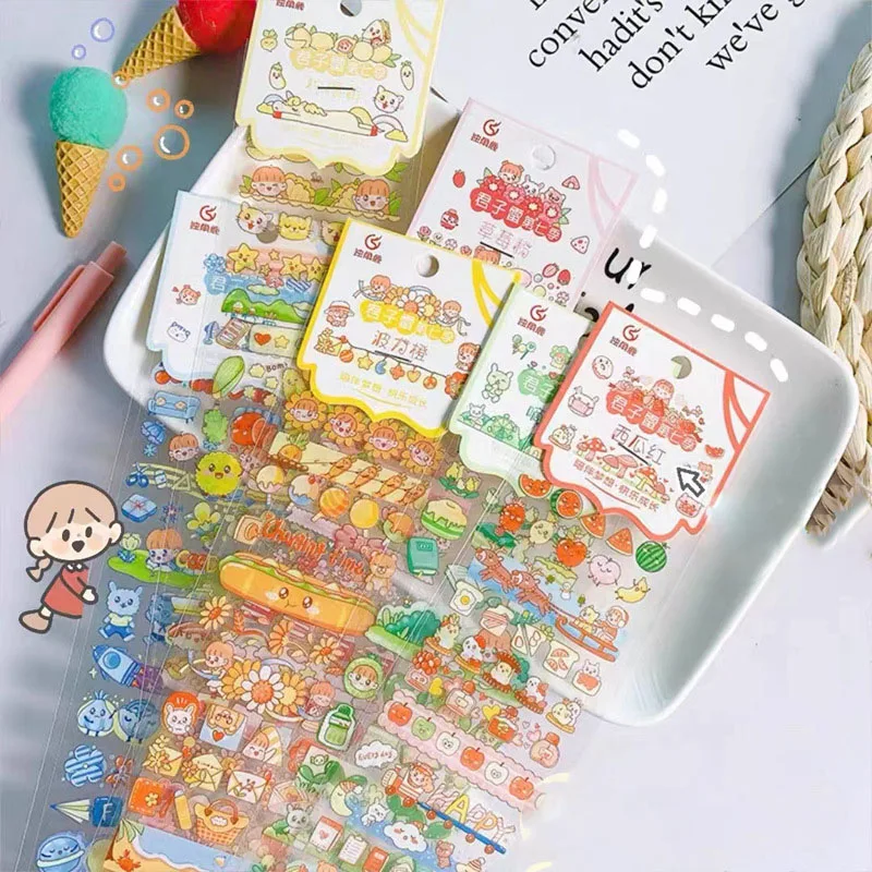 Sharkbang 12pcs Journal Scrapbooking Decorative Stickers Kawaii Girls Constellation Idol Postcards Sticker For Agenda Albums