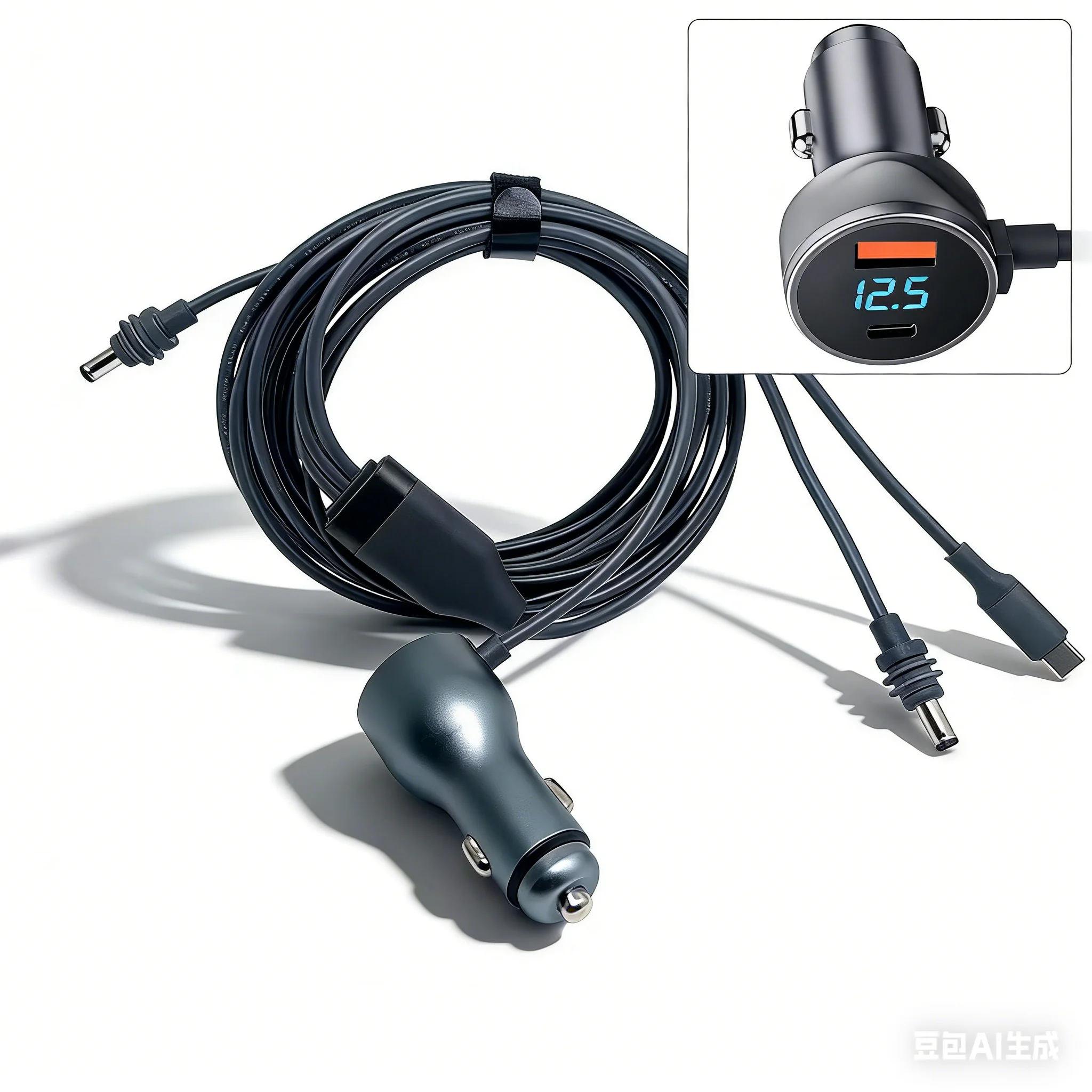 

Кабель 3-в-1 для Starlink-Mini, повышающий преобразователь напряжения, автомобильный кабель питания от прикуривателя с разъемом Type-C/DC, штекер-разъем DC (папа), водонепроницаемый