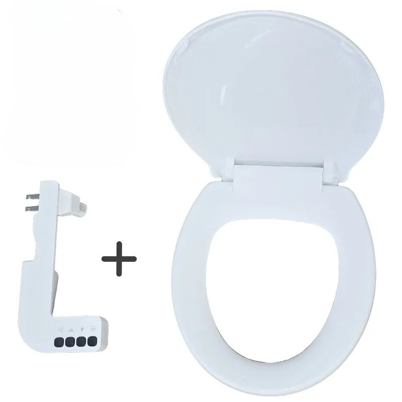 Slender PP quick-release toilet lid compatible with sanitary cleaner