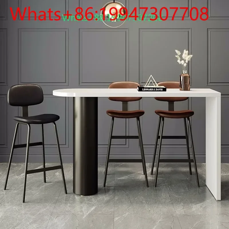 Industrial style wrought iron soft bag high chair household simple bar stool commercial bar creative back chair