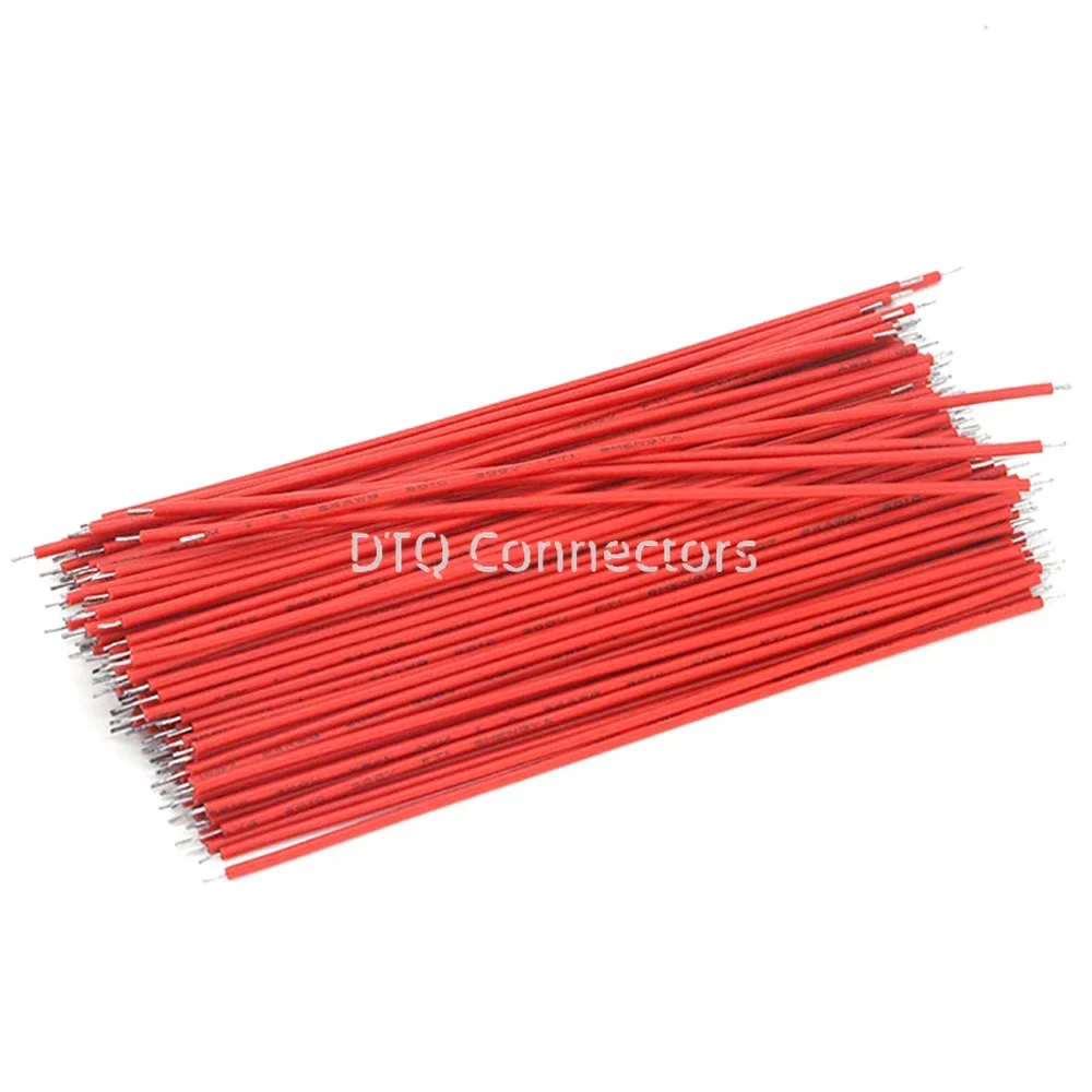 100PCS 6 Colors 26/24/22/20/18AWG jumper soldering wire UL1007 wire connection wire double ended tinned wire electrical wire