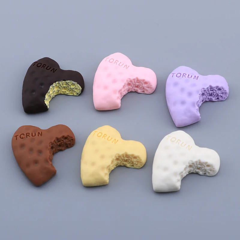 10pcs Cute Resin Chocolate Cabochons Flat Back Simulation Miniature Food Art Flatback DIY Craft Decoration Girls Bow Headwear