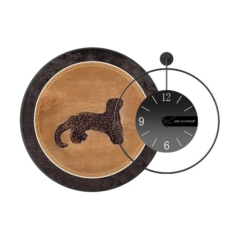 

Medieval, dining room, decorative painting, with clock, French, vintage, round, living room