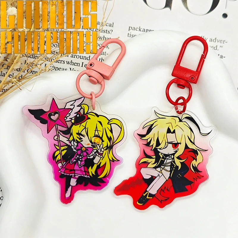 ‌‌Game Limbus Company Don Quixote Cosplay Keychain Kawaii Acrylic Pendant Keyring Key Chain Accessory Ornament Decoration Prop