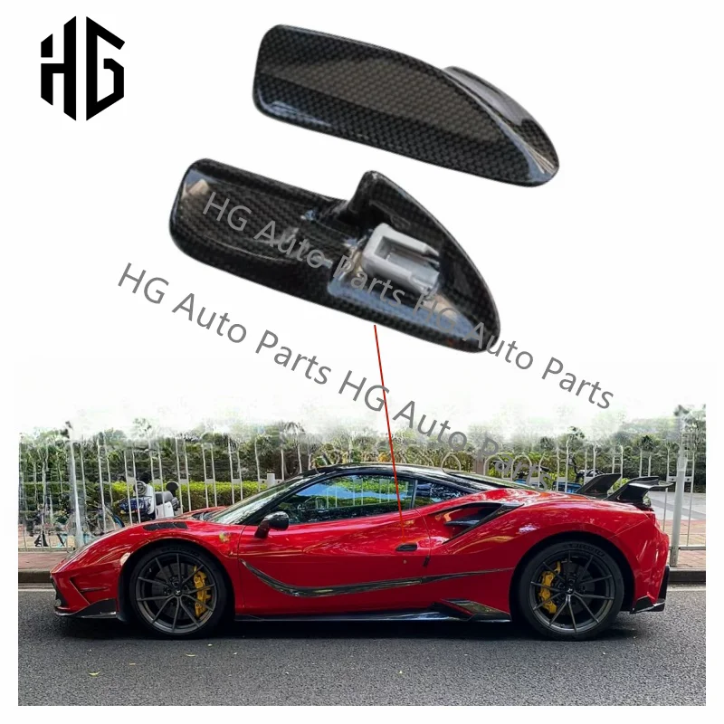 

Dry Carbon Fiber Door Handle Cover Exterior Car Parts For Ferrari 488 GTB/Spider Outside Door Handle Covers Replace Accessories