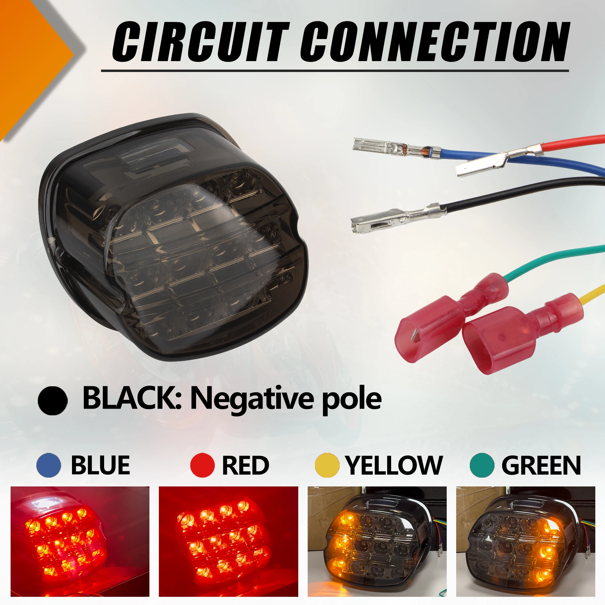 Motorcycle Led Brake Tail Light Fits For Harley Touring Electra Glide Road Glide Softail Sportster XL883 XL48 Dyna FLD Fat Boy view 2