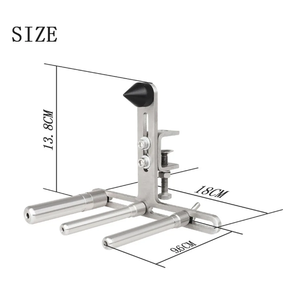Brass Instrument Repair Bracket for Trumpet Tube Polishing and Sanding Support with Dual Fixed Slides and Tool Steel Build