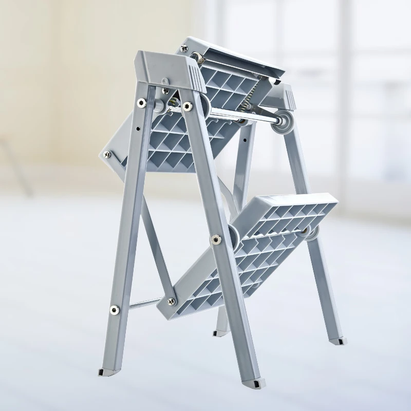 Kitchen folding stool creative and simple household multi-functional dual-purpose ladder  indoor two-step thickened portable