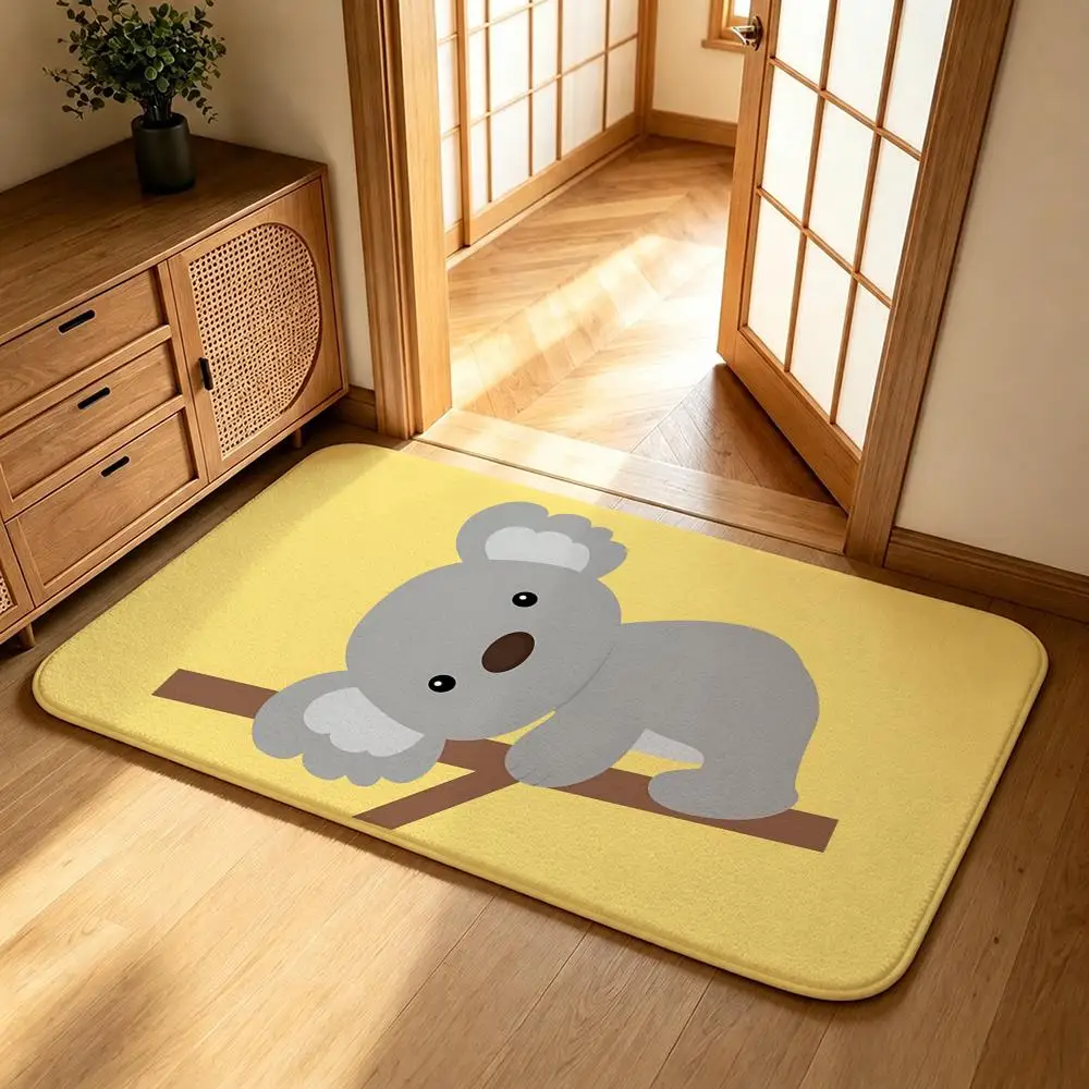 Art-Geometric Koala ArtS Floor Mat Shower Foot Mat, Bedside Carpet, Entrance Absorbent Doormat, Soft Non-Slip