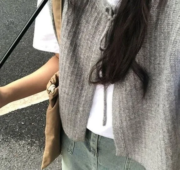 

Vests Waistcoats Thin Womens Vest Lace Spring Cashmere Lined Waistcoat Elastic Comfortable Gentle Elegant Minimalist Softy Retro