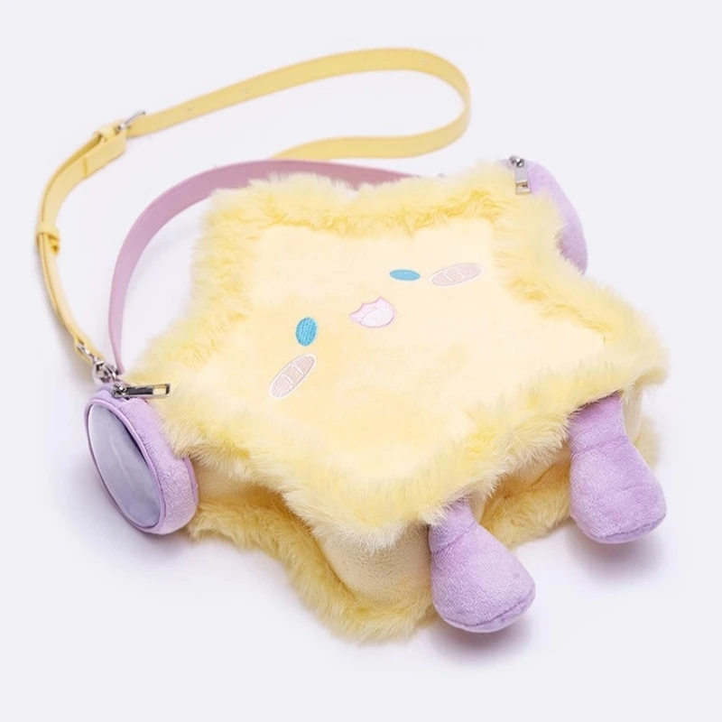 กระเป๋าเป้สะพายหลังลายการ์ตูนรูปดาวสีเหลืองน่ารัก พร้อมลายหูฟังพีวีซีใส สไตล์คาวาอี้ สำหรับสาวหวาน