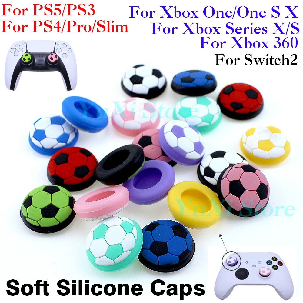 Tapas de agarre para Joystick de silicona suave, cubierta para Switch 2 Pro para PS5, PS4, PS3, Xbox One Series X S, tapas protectoras para controlador