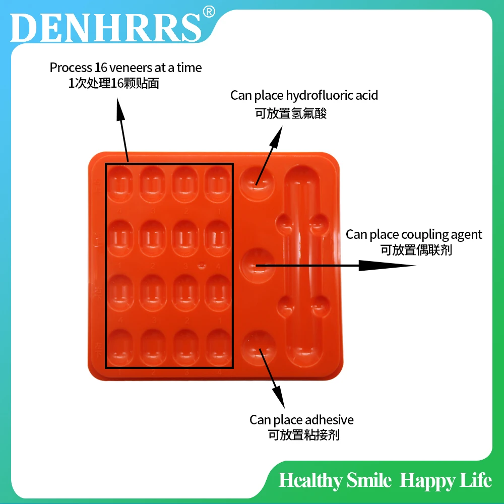 

1Pc Dental Resin Shading Box 19 Holes Mix Composit Hood Resin Shading Protector Container Orange Shading Boxes