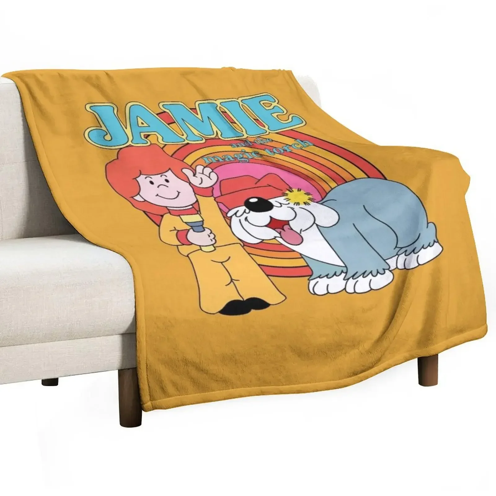 Jamie and the Magic Torch (and Wordsworth) Throw Blanket Retros Baby Cute Blankets