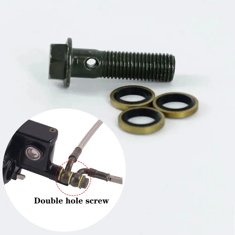 

Motorbike Tube Tubing Screws Bolts M10*22*1.25 M10*32*1.25 Motorcycle Brake Master Cylinder Oil Hose Screw Bolt Repair Parts